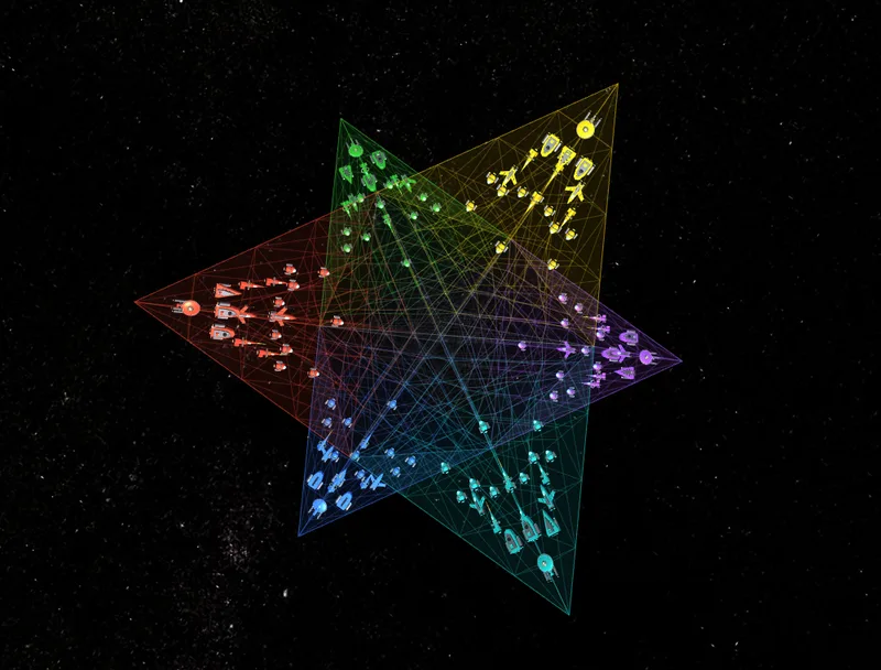 Der Sterntetraeder von oben: ein Davidstern